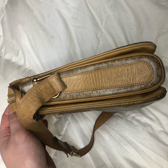 Vintage Celine Triomphe Macadam Crossbody Bag Coated Canvas/Leather - Picture 7 of 9